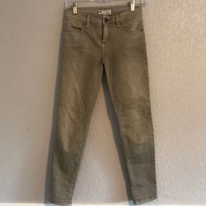 Taupe Free People Cropped Skinny Jeans